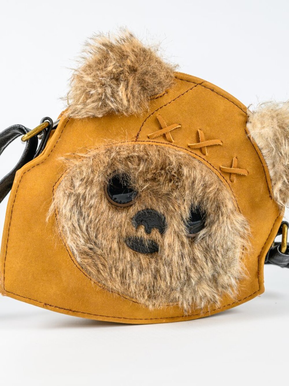 Loungefly Star Wars Ewok Wicket Crossbody RARE Purse Faux Fur Brown Bag READ